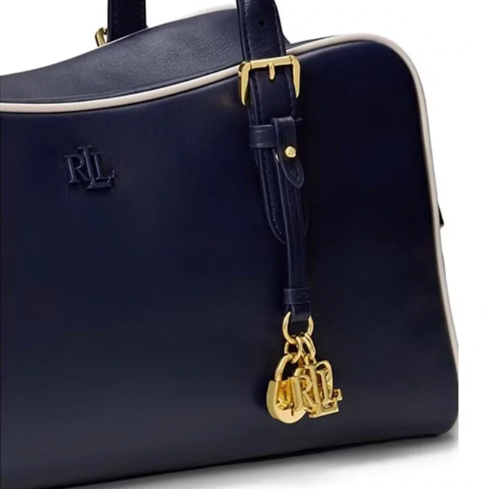Ralph Lauren Designer handbag “Marcy” Navy/White Like new condition
